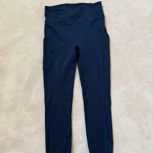 Lululemon Invigorate HR Crop 23” LW6BDVS TRNV True Navy Blue Size 4